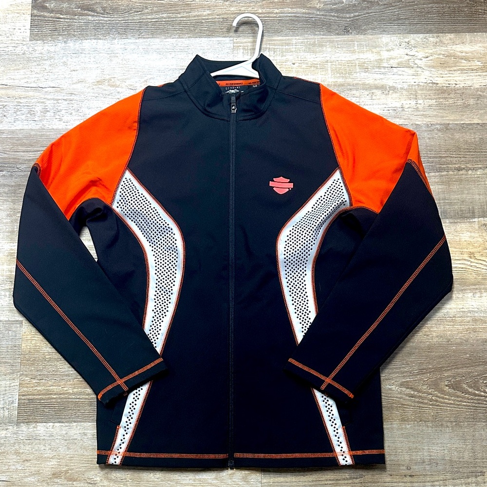 NWOT Harley-Davidson Black and Orange Vented Performance Jacket